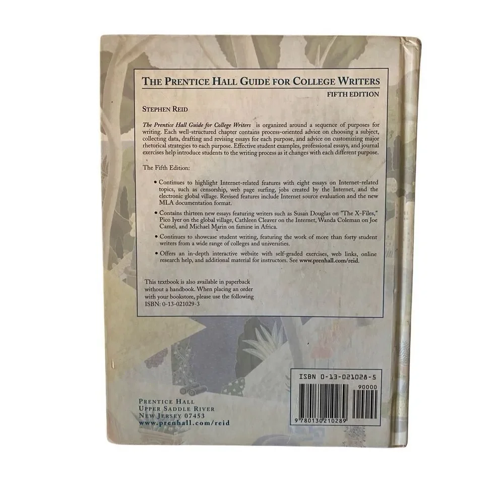 The Prentice Hall Guide For College Writers 5th Edition Hardcover Book